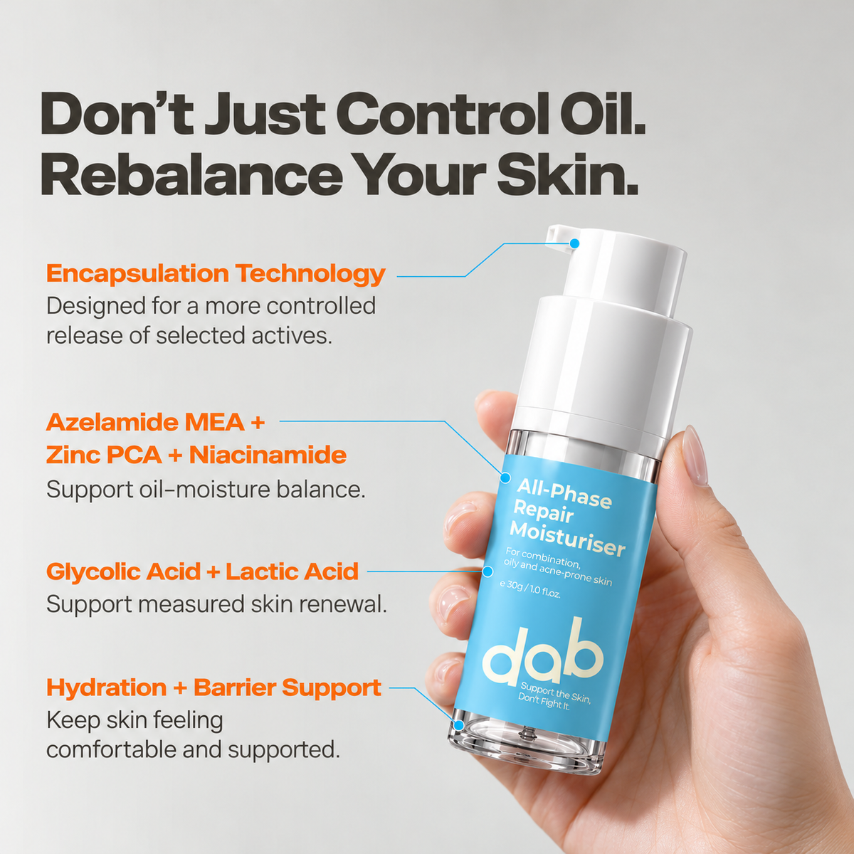 DAB All Phase Repair Moisturiser 30G